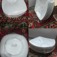 بشقاب چینی لب طلا لورین