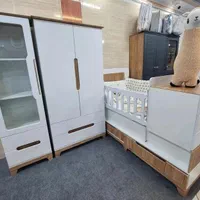 سرویس خواب تخت کمدمیزتحریرمیزآرایش سیسمونی|تخت و سرویس خواب|همدان, |دیوار