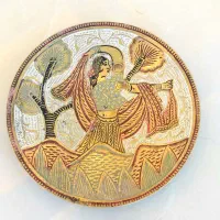 بشقاب یا دیوارکوب برنجی هندی