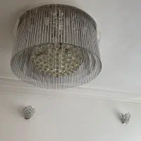 لوستر ۲ عدد همراه با ۳ دیوار کوب