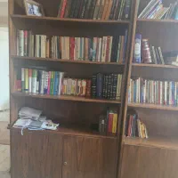 کتابخانه چوب گردو یک جفت|کتابخانه، شلف، قفسه‌های دیواری|تهران, قلهک|دیوار