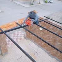جوشکار سایبان شیروانی حفاظ کلبه چوبی نرده آهن