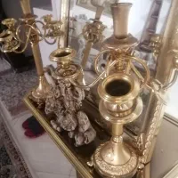 آئینه و شمعدان طلایی درحد