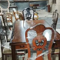 نهار خوری ۶ نفره ومیز کامل چوب راش