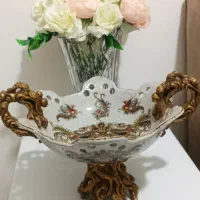 ظرف پذیرای  میوه خوری پایه دار جنس سرامیک