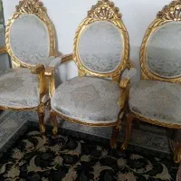 مبلمان استیل 9 نفره چوب راش سلطنتی کلاسیک|مبلمان خانگی و میز عسلی|تربتحیدریه, ۴۵ متری|دیوار