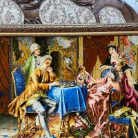 تابلو فرش شطرنج باز