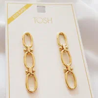 گوشواره آویز بلند تیفانی با روکش طلا|بدلیجات|ارومیه, |دیوار