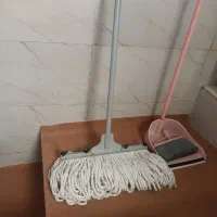 طی نخی و جاروب خاکنداز صورتی خوش رنگ طی دسته بلند
