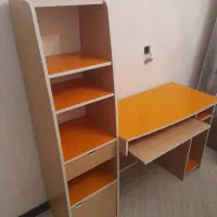میز تحریر،کامپیوتر و شلف mdf نو