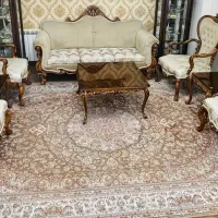 2 عدد فرش ابریشمی ماشینی در حد نو