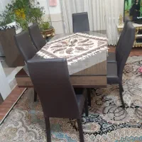 میز غذا خوری ۶نفره سالم و تمیز|میز و صندلی غذاخوری|الیگودرز, |دیوار