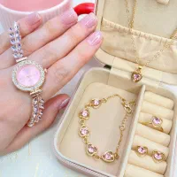 ساعت مچی +کیف زیور آلات +ست کامل+جعبه هدیه