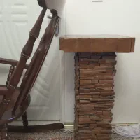 زیر پایه گلدان چوبی