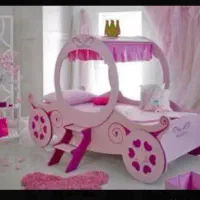 تخت خواب کالسکه ای دخترانه فانتزی