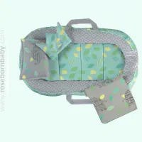 سرویس رختخواب ۴ تیکه و تشک لبه دار برند رز برن