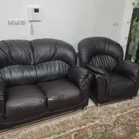 مبل پفکی چرم|مبلمان خانگی و میز عسلی|آبیک, |دیوار