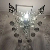 لوستر کریستالی دو رنگ|لوستر و چراغ آویز|ری, اقدسیه|دیوار