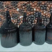 بطری شیشه ای درب دار از یک لیتر تا شش لیتر