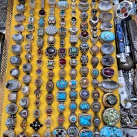 انگشتر نقره.فیروزه.شجر.باباقوری.زمرد