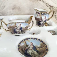 ست سرویس کامل چایخوری و بشقاب و پیاله آنتیک|ظروف سرو و پذیرایی|شیراز, اصلاح‌نژاد|دیوار