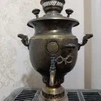 سماورذغالی کلکسیونی عتیقه نماد شاه فرح