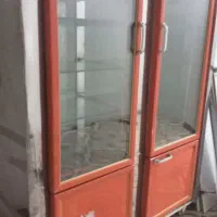 یخچال چهار درب با قفسه mdf پایه اهنی