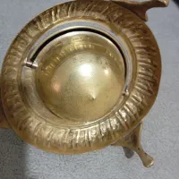 خاویار خوری  قدیمی برنجی اصل قلم دست پهلوی|کلکسیون اشیاء عتیقه|چالوس, |دیوار