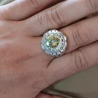 انگشتر نقره الماس موزانایت درجه۱|جواهرات|هشتگرد, تهران دشت|دیوار