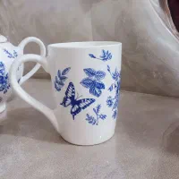 قوری وماگ قلم آبی|قوری، کتری، قهوهساز دستی|کرمانشاه, |دیوار