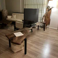 میز تلویزیون چوبی روستیک