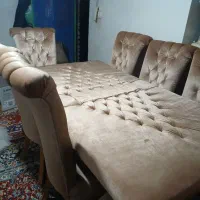 سلام یک دست میز ناهار خوری ۷ نفره وکتاب خونه
