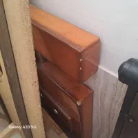 تخت خواب دونفره چوبی ویک تخت خواب یک نفره فرفروژ