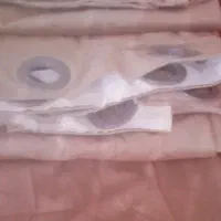 پرده مخمل پانچ شده و پرده حریر گل دار نونو|پرده، رانر، رومیزی|کرج, گوهردشت|دیوار