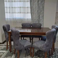 میز غذاخوری 6 نفره.