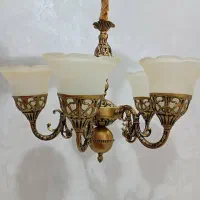 فروش لوستر ۵شاخه برنجی نو