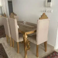 مبل ۷ نفره و نهارخوری ۶ نفره و ساعت ایستاده و بوفه