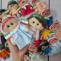 عروسک دخترانه روز دختر و پسرانه با پرچم ایران