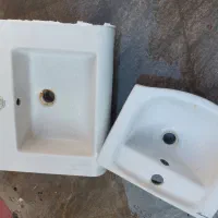 دو عدد روشویی چینی|لوازم سرویس بهداشتی|باسمنج, |دیوار