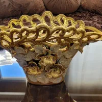 گلدان طلایی گلدون دکوری پروانه تزئینی|صنایع دستی و سایر لوازم تزئینی|مشهد, کوشش|دیوار