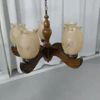لوستر چوبی 5شاخه