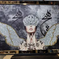 تابلو برجسته لوکس آینه ای طرح فرشته