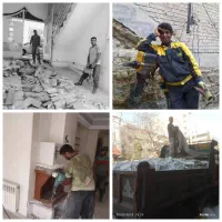 تخریب کار داخل ساختمان ارک اوپن شومینه