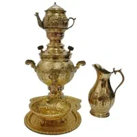 سماور برنجی زغالی