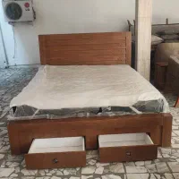 تخت ۲نفره چوبی با تشک خوشخواب طبی