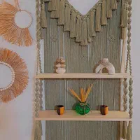 پرده شلف دیوارکوب مکرومه|صنایع دستی و سایر لوازم تزئینی|مشهد, ایثارگران|دیوار