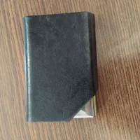 کیف کارت چرم مشکی مغناطیسی