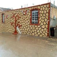نمای رومی طرح سنگ و چوب|خدمات پیشه و مهارت|بوشهر, |دیوار