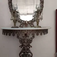 آینه وشمعدان برنجی