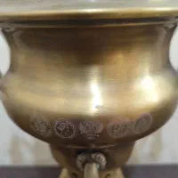 سماور زغالی برنجی یک لیتری همراه با سرویس|کلکسیون اشیاء عتیقه|تهران, نارمک|دیوار